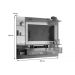 Painel Intense P/ Tvs Até 55''  C/ Gaveteiros E Prateleiras Suporte Para Itens - Freijo Ripado/Off White Perolizado