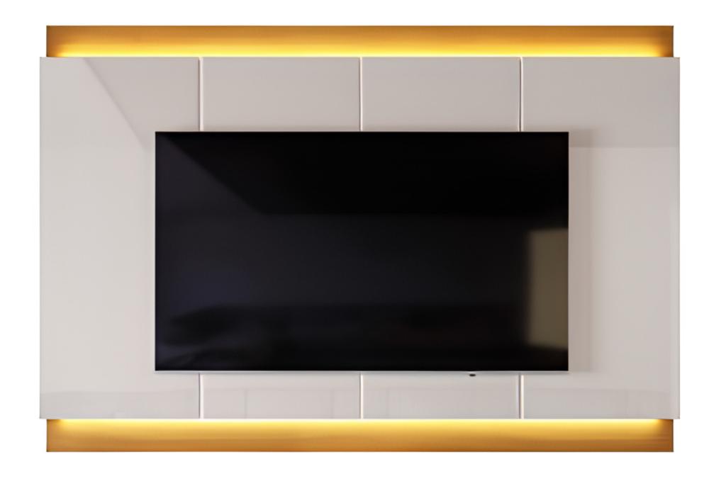 Painel Marrocos 207Cm P/ Tvs Até 75" - Jequitiba/ Off White Perolizado