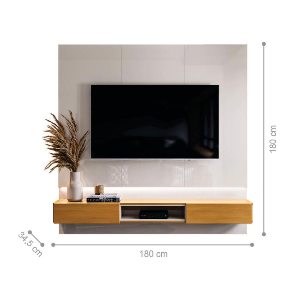 Painel Ripado Vietname Off White Perolizado e Tauari