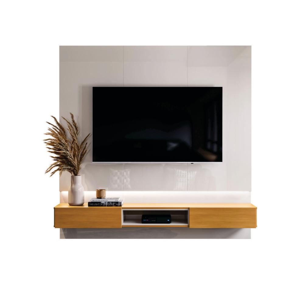 Painel Ripado Vietname Off White Perolizado e Tauari