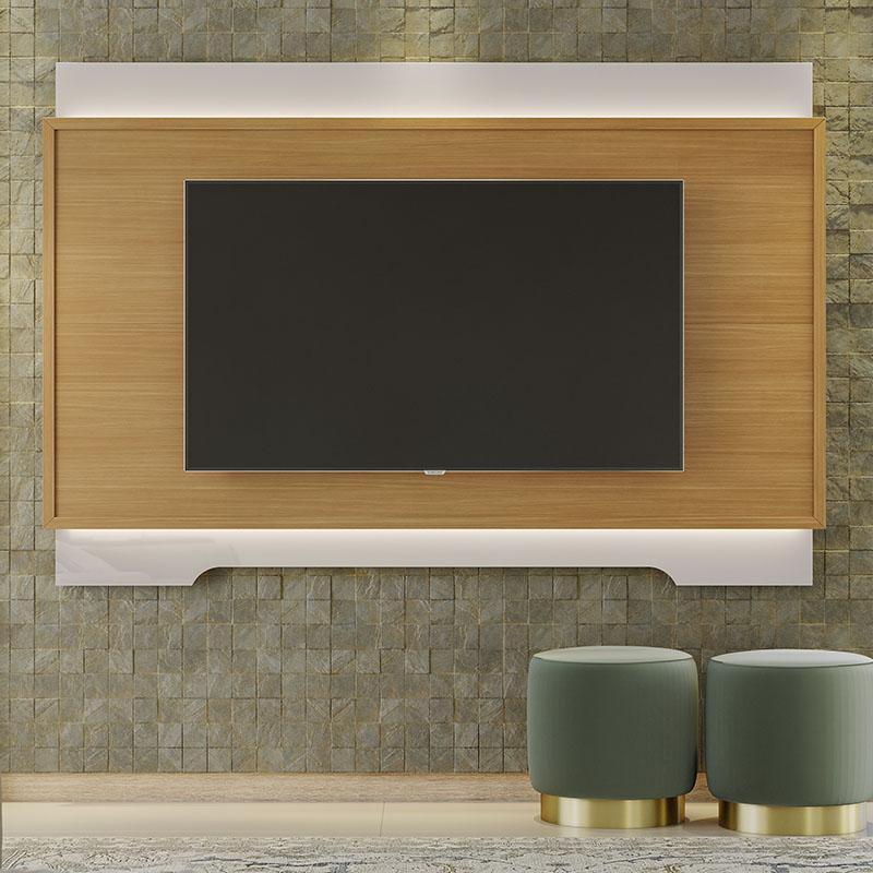 Painel Sala Michigan para TV até 70 Polegadas Off White/Tauari