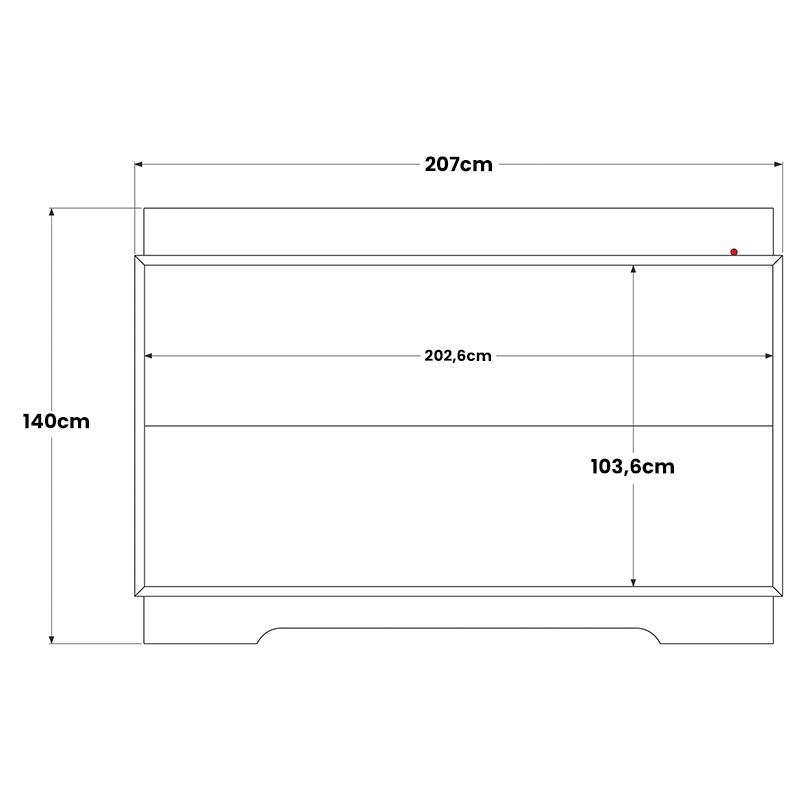 Painel Sala Michigan para TV até 70 Polegadas Off White/Tauari