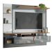 Painel para Tv de até 55" 2 Portas Illume Cinza Perolizado/Tauari Toque BP
