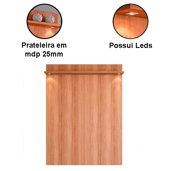 Painel para Tv de até 55" com Led Rivire 1.3 Jequitiba