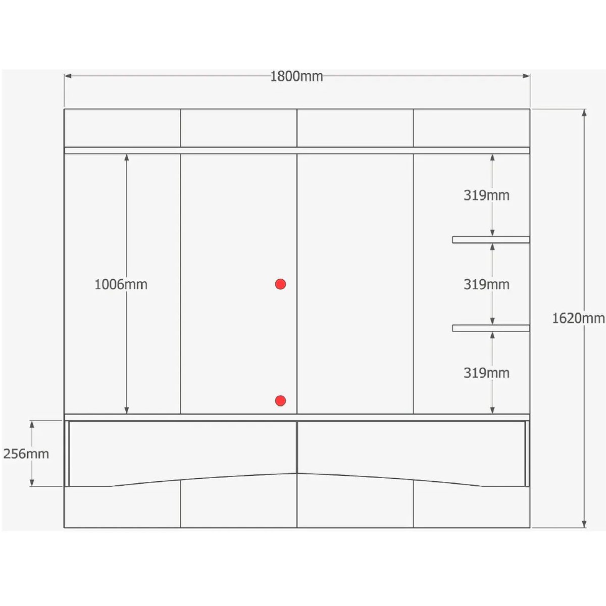 Painel para Tv de até 65" 2 Gavetas Elise Off White Perolizado/Tauari Ripado