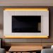 Painel para Tv de até 70" 100% MDF com Led Maraco 1.8 Jequitiba/Off White