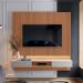 Painel para Tv de até 70" 2 Gavetas Pietra Jequitibá Ripado 3D/Off White