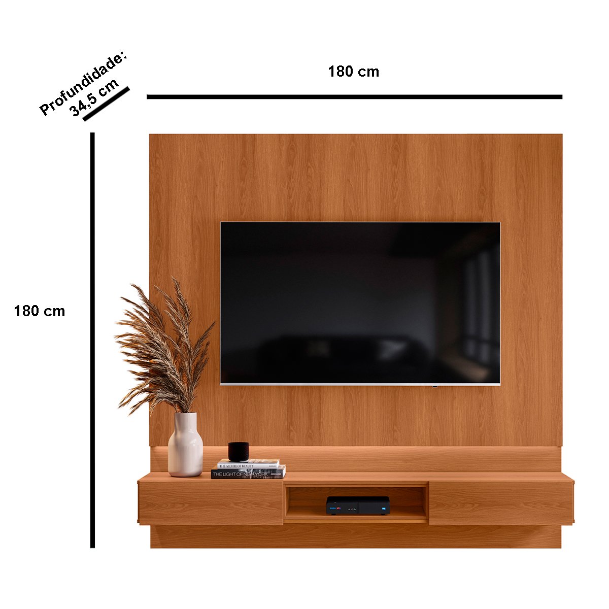 Painel para Tv de até 70" 2 Gavetas Pietra Jequitiba