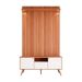 Rack Bancada 1 Porta 2 Gavetas e Painel para Tv de até 55" Rivire 1.3 Jequitibá Ripado 3D/Off White