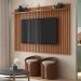 Rack Bancada com Painel para Tv de até 70" Dalvi Off White/Jequitiba