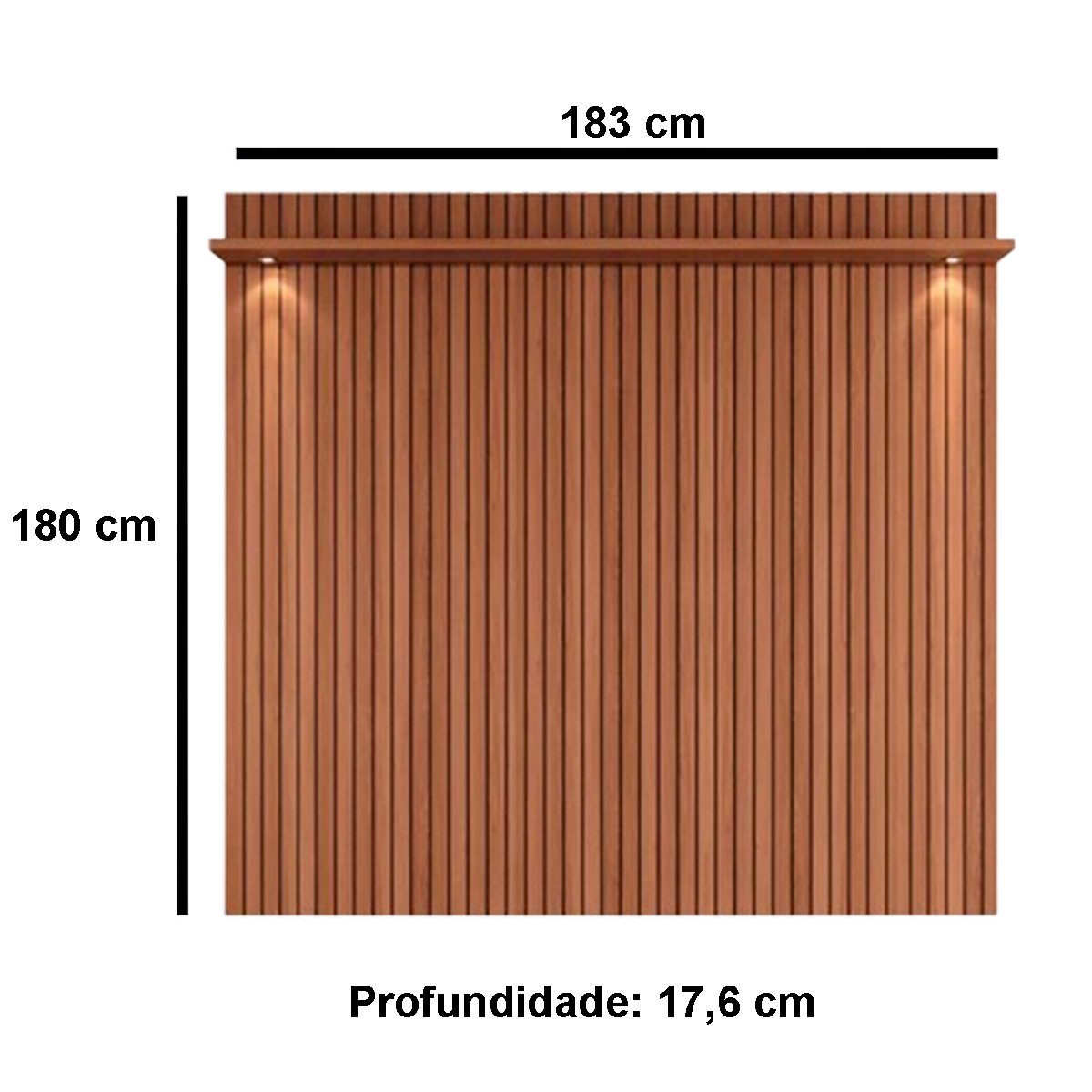 Rack Bancada com Painel para Tv de até 70" Rivire 1 Porta Jequitibá Ripado 3D