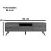 Rack Bancada com Painel para Tv de até 70" Rivire 1 Porta Jequitibá Ripado 3D