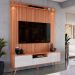 Rack Bancada com Painel para Tv de até 70" Rivire 1 Porta Jequitibá Ripado 3D/Off White