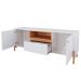 Rack Bancada com Painel para Tv de até 70" com Led Dalua Jequitibá Ripado 3D/Off White