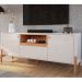 Rack Bancada com Painel para Tv de até 70" com Led Dalua Jequitiba/Off White