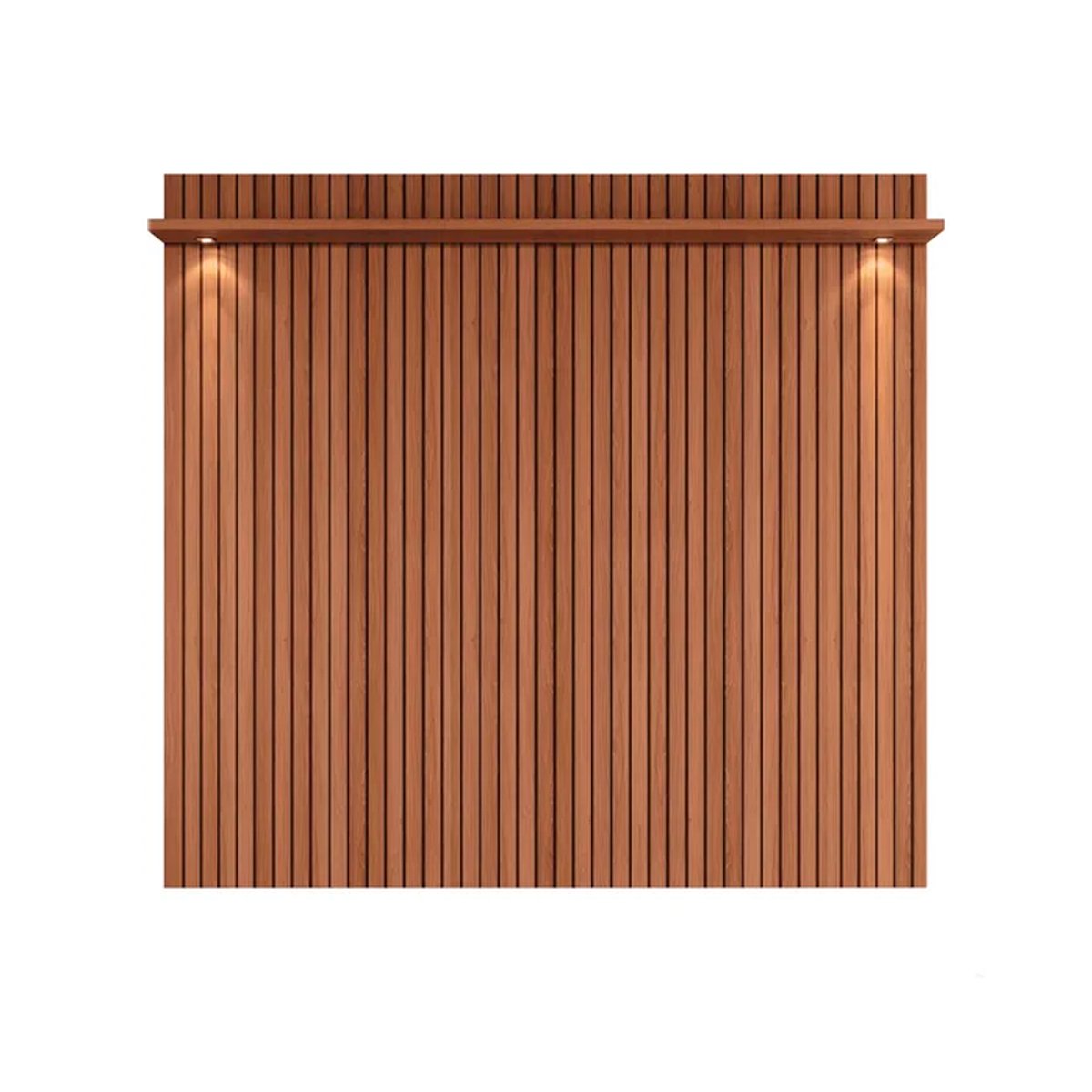 Rack Bancada com Painel para Tv de até 70" com Led Luari Jequitibá Ripado 3D/Off White