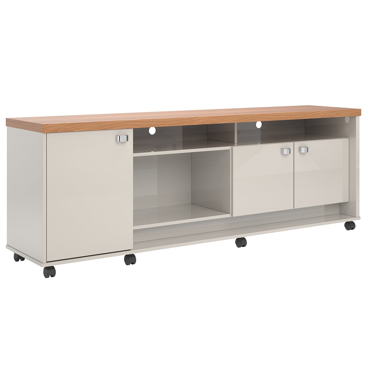 Rack Bancada com Painel para Tv de até 70" com Led Luari Jequitiba/Off White