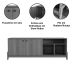 Rack Bancada com Painel para Tv de até 70" com Led Magnu  Jequitibá Ripado 3D/Off White