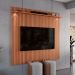 Rack Bancada com Painel para Tv de até 70" com Led Magnu  Jequitibá Ripado 3D/Off White