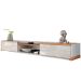 Rack Bancada com Painel para Tv de até 70" em MDF Euro Off White/Jequitiba