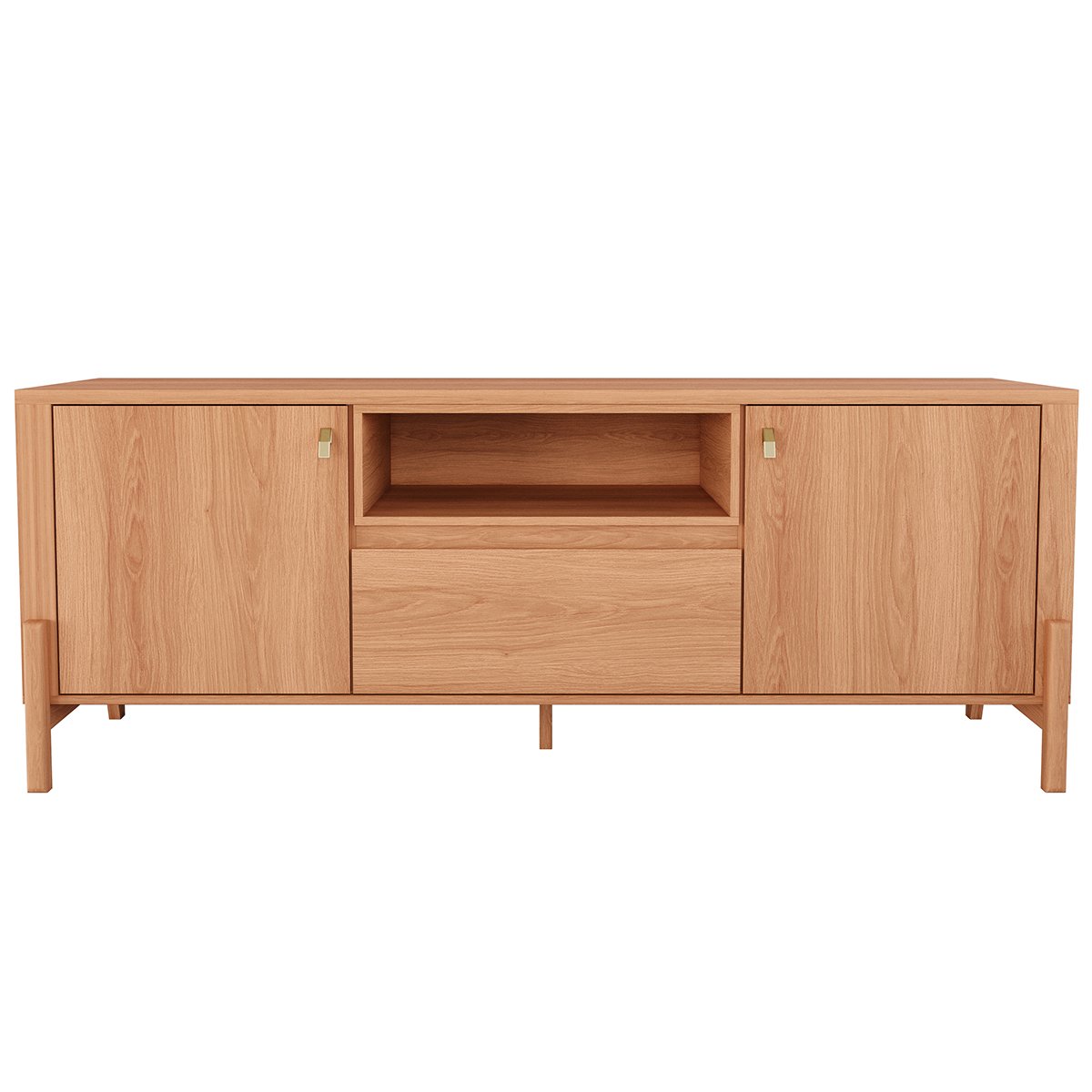 Rack Bancada com Painel para Tv de até 75" 100% MDF Holanda Jequitiba