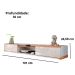 Rack Bancada com Painel para Tv de até 75" com Led Ariel Jequitibá Ripado 3D/Off White
