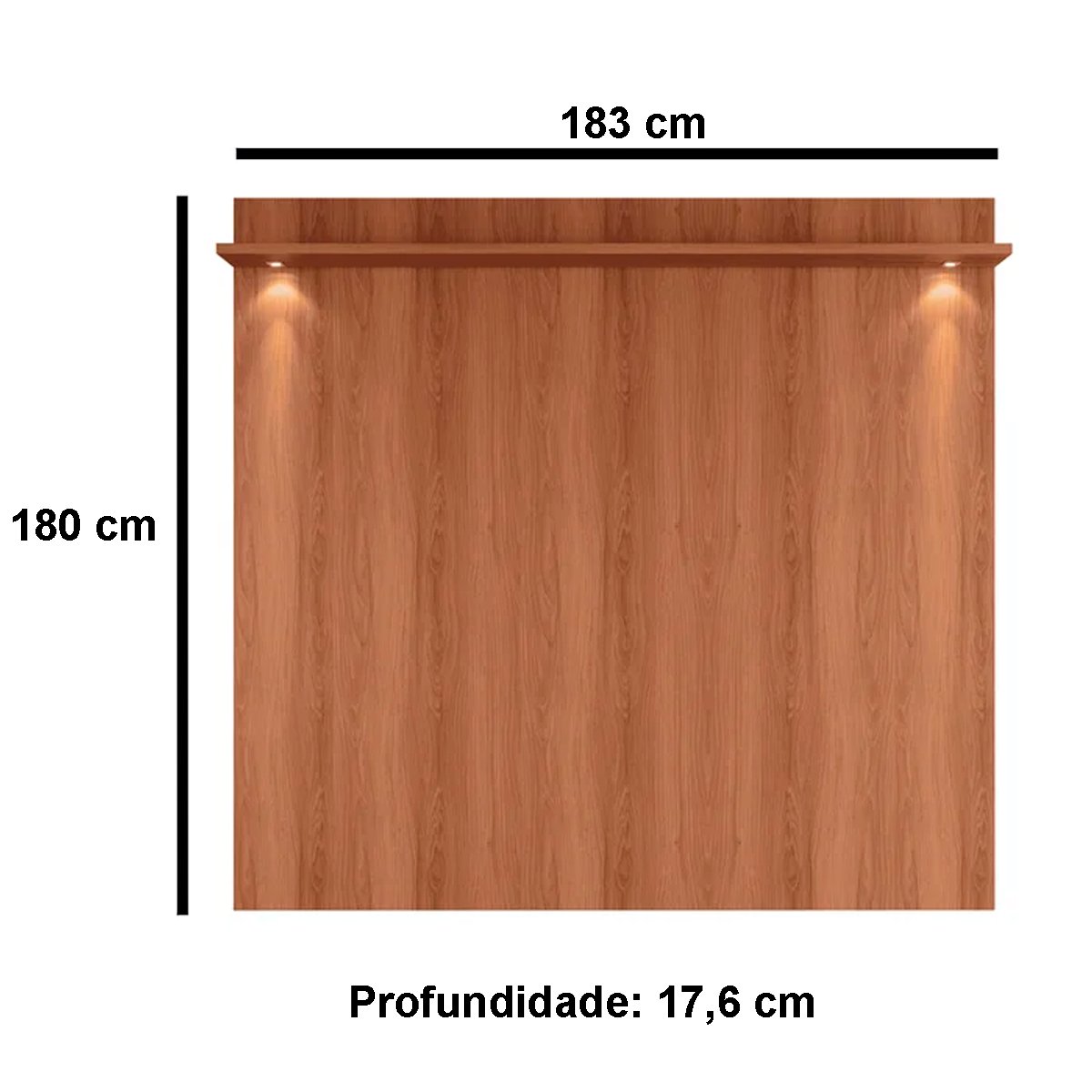 Rack Bancada com Painel para Tv de até 75" com Led Ariel Jequitiba/Off White