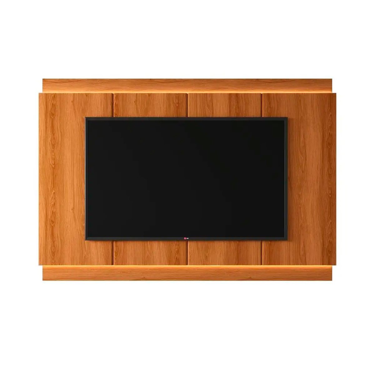Rack Bancada com Painel para Tv de até 75" com Led Tina Jequitiba/Off White