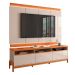 Rack Bancada com Painel para Tv de até 75" em MDF Line Off White/Jequitiba