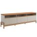 Rack Bancada com Painel para Tv de até 75" em MDF Line Off White/Jequitiba