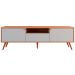 Rack Bancada para Tv de até 60" 1 Porta 2 Gavetas Rivire 1.3 Jequitiba/Off White