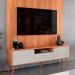Rack Bancada para Tv de até 60" 1 Porta 2 Gavetas Rivire 1.3 Jequitiba/Off White