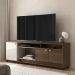 Rack Bancada para Tv de até 70" 3 Portas Dalva Imbuia/Off White