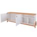 Rack Bancada para Tv de até 75" 2 Portas Sandy Off White/Jequitiba