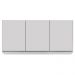 Armário Aéreo 120cm 3 Portas Virgínia Branco - Lumil Móveis