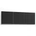 Armário Aéreo 150cm 3 Portas Argélia Branco/Preto - Lumil
