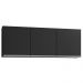 Armário Aéreo 150cm 3 Portas Argélia Preto - Lumil