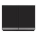 Armário Aéreo 67cm 2 Portas Califórnia Preto - Lumil Móveis