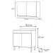 Armário Aéreo Califórnia e Balcão Hawai com Tampo 80cm Branco - Lumil