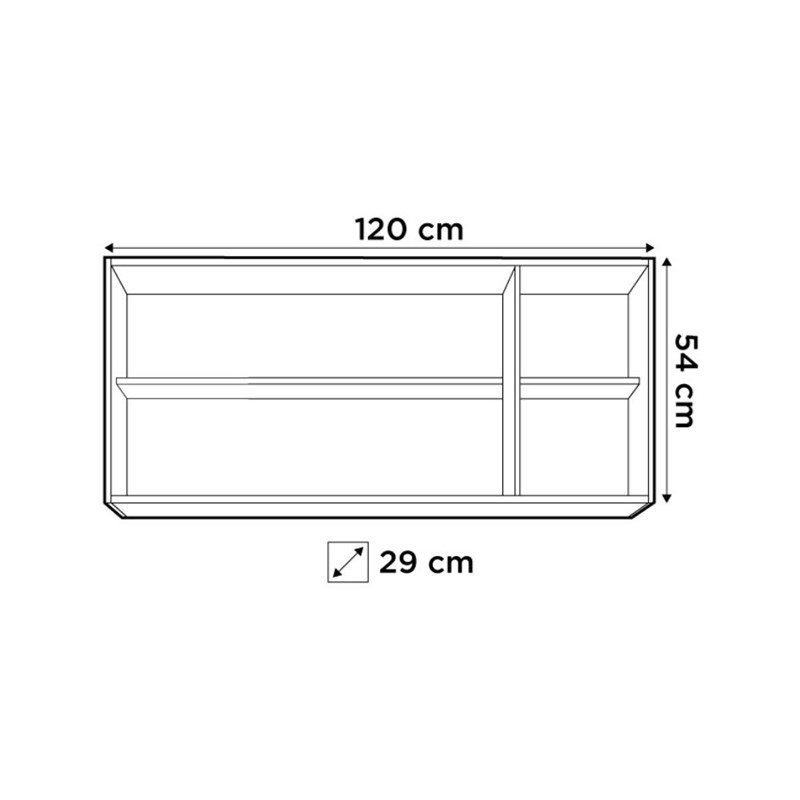 Armário Aéreo Honduras e Balcão Gabinete Suécia com Pia Inox 120cm Branco/Preto - Lumil Móveis