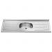Armário Aéreo Honduras e Balcão Gabinete Suécia com Pia Inox 120cm Branco/Preto - Lumil Móveis
