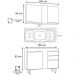 Armário Aéreo Indiana e Balcão Gabinete 100cm com Pia Inox Luziania Branco - Lumil