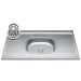 Armário Aéreo Indiana e Balcão Gabinete 100cm com Pia Inox Luziania Branco - Lumil