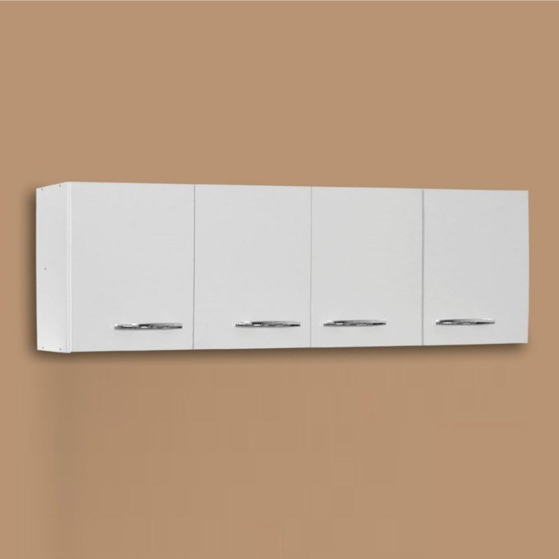 Armário Aéreo Panamá 04 Portas 160cm Branco - Lumil Móveis.