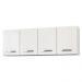 Armário Aéreo Panamá 04 Portas 160cm Branco/Castanho - Lumil Móveis