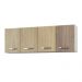 Armário Aéreo Panamá 04 Portas 160cm Branco/Castanho - Lumil Móveis