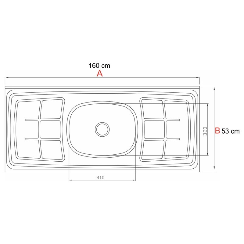 Armário Aéreo Panamá e Balcão Gabinete Áustria com Pia Inox 160cm Branco/Preto - Lumil Móveis