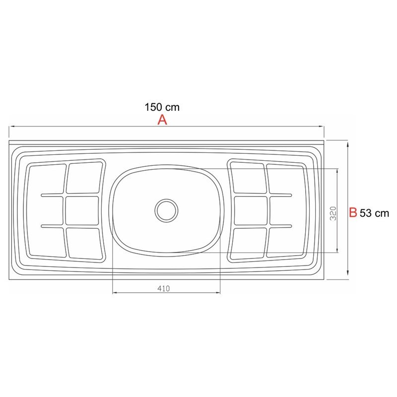 Armário Aéreo Parma e Balcão Gabinete Pia Inox Lisboa 150cm Branco/Castanho - Lumil Móveis