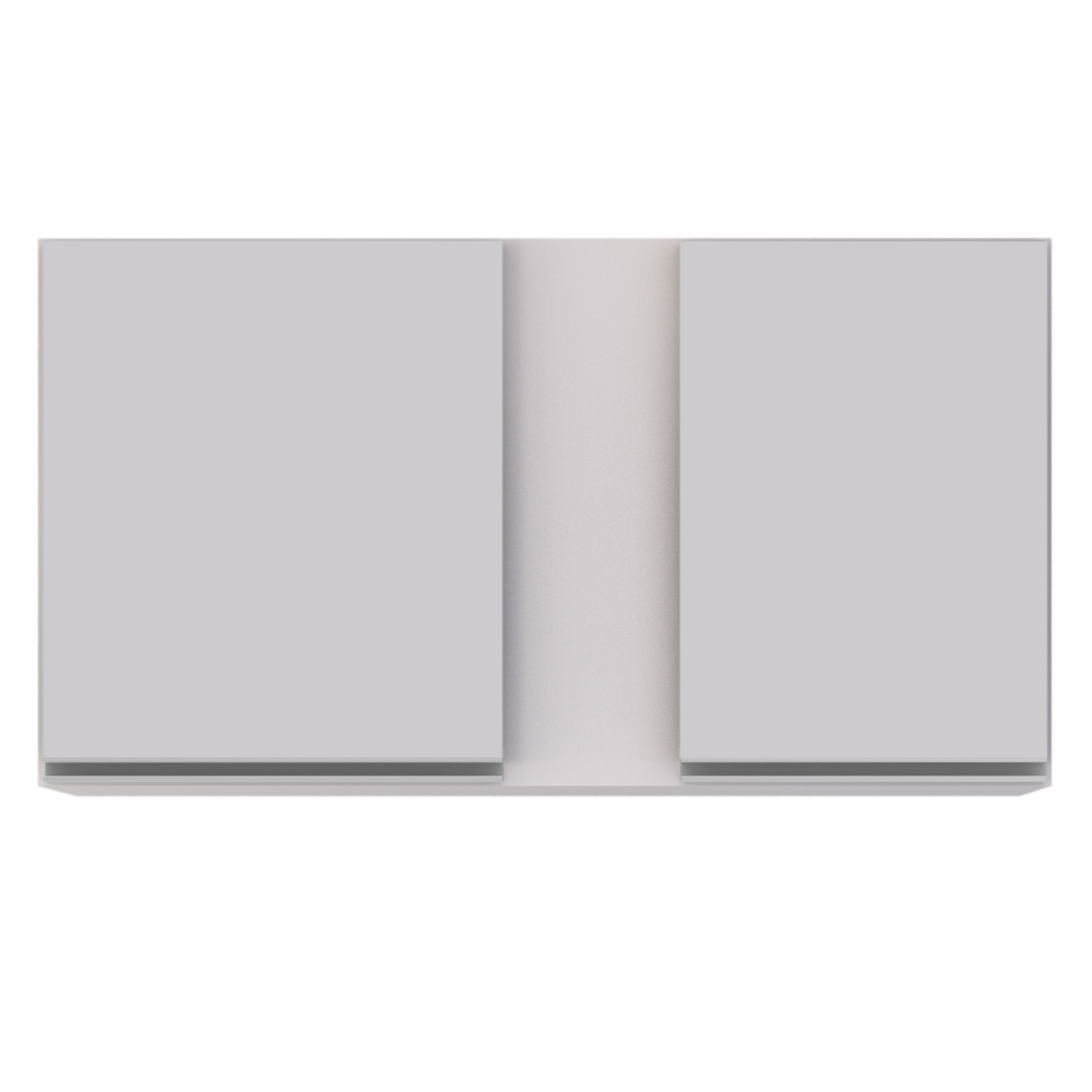Armário Aéreo de Cozinha 100cm 2 Portas Indiana Branco - Lumil Móveis