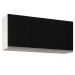 Armário Aéreo de Cozinha 120cm 3 Portas Virgínia Branco/Preto - Lumil